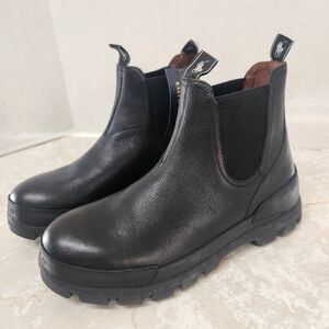 Polo Ralph Lauren Men’s Oslo Leather Black Chelsea Boots 9.5 D New Work Casual